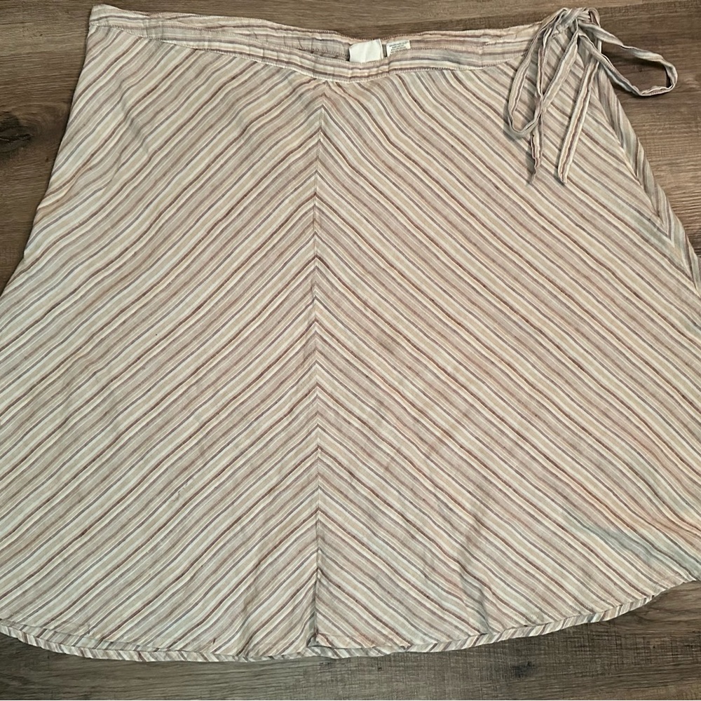 Striped Beige Women's Skirt